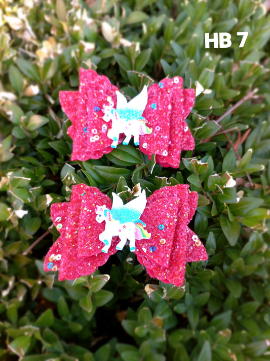 Kids Sparkling Hair Bow Clip (Various Colors)